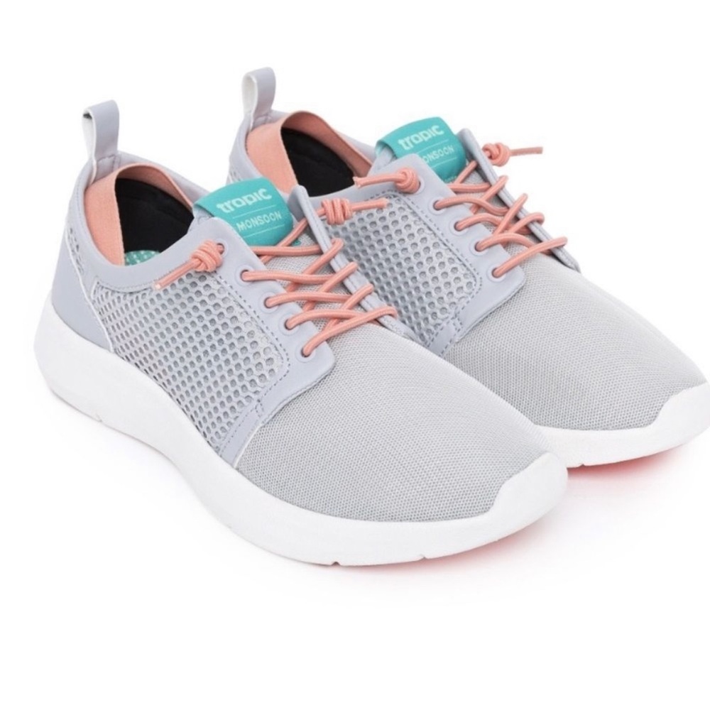 TropicFeel Monsoon grey and light Orange sneakers Shoes. Size: 44